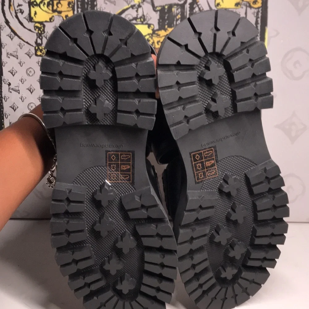 New Authentic Alexander Wang Carter Cage Sandals – Sleek Black Design
